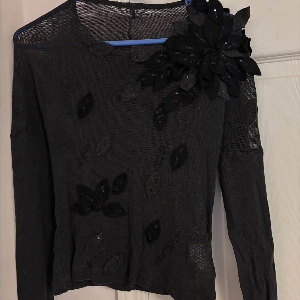 A.P.C. Black Wool Knit Top